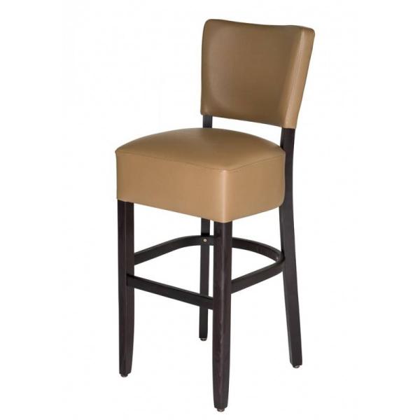 Gastronomie Barhocker TAUPE mit RÜCKENLEHNE TARA